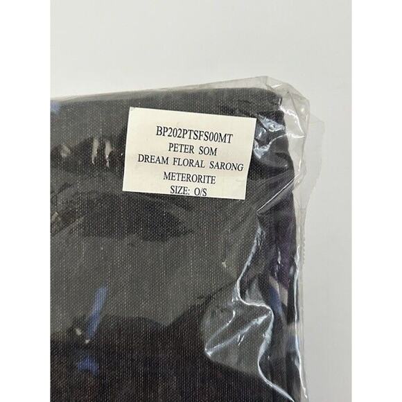 Peter Som Sarong Cover Up Dream Floral Print Tasseled Meteorite Purple OS NWT - Picture 5 of 5